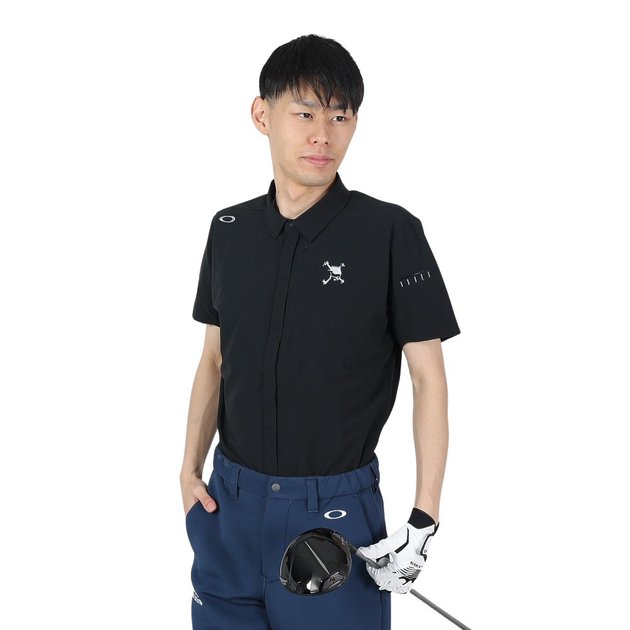 オークリー（OAKLEY）（メンズ）ゴルフウェア 半袖 吸汗速乾 SKULL 