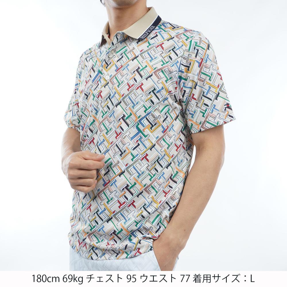 トミー ヒルフィガー ゴルフ（TOMMY HILFIGER GOLF）（メンズ）ゴルフウェア モノグラム 半袖ポロシャツ THMA409-SND