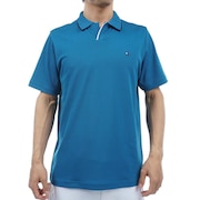 トミーヒルフィガー（TOMMY HILFIGER）（メンズ）ゴルフウェア 半袖 グラフィックショートスリーブスキッパーシャツ THMA414-DBLU