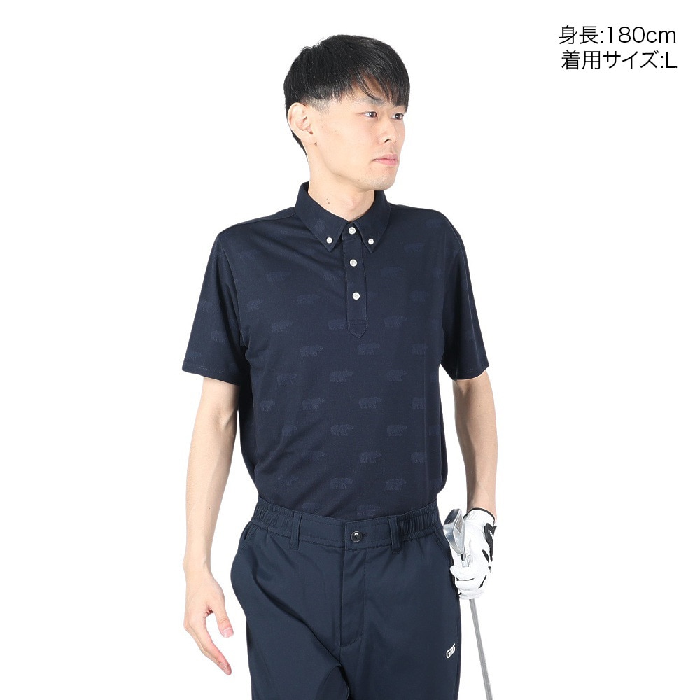 GB GOLF（ゴールデンベア ゴルフ）（メンズ）ゴルフウェア 半袖 吸水速乾 BEARポロシャツ 311Q4556-C48