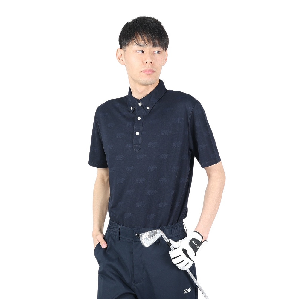 GB GOLF（ゴールデンベア ゴルフ）（メンズ）ゴルフウェア 半袖 吸水速乾 BEARポロシャツ 311Q4556-C48