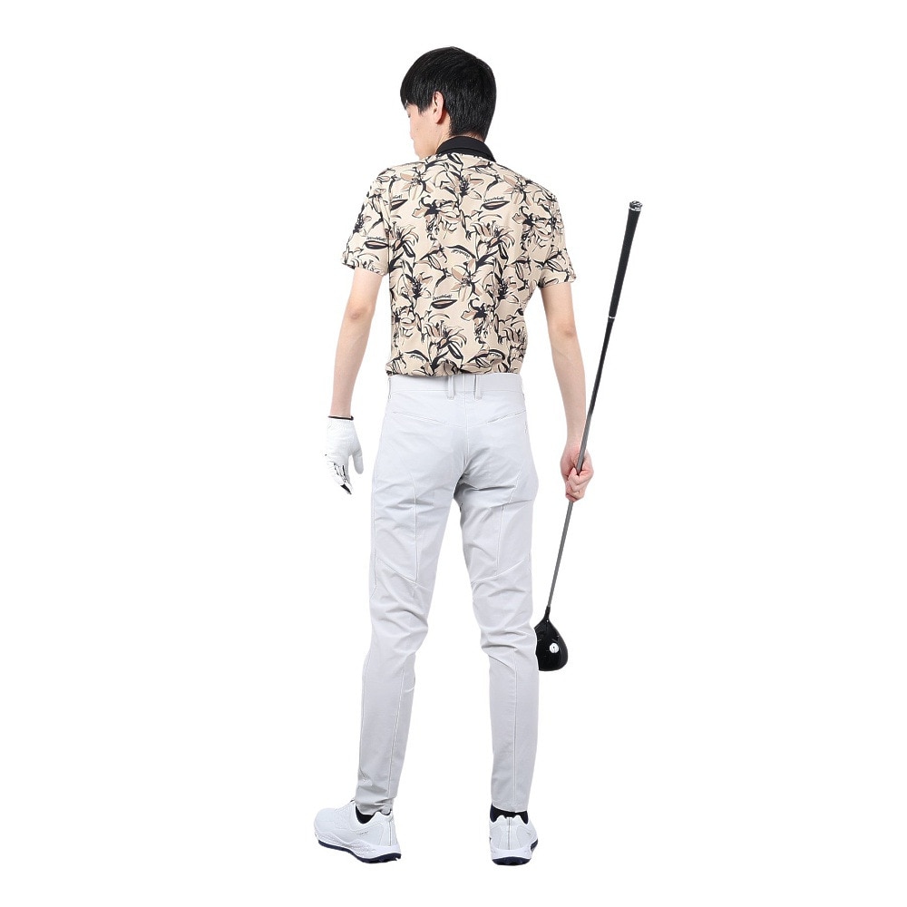 デサントゴルフ（DESCENTEGOLF）（メンズ）ゴルフウェア 鹿の子プリント半袖シャツ DGMXJA14 BW00