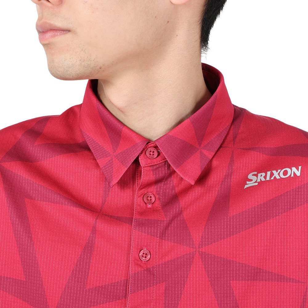 スリクソン（SRIXON）（メンズ）ゴルフウェア 半袖 松山プロ共同開発 吸汗 ウインドミルプリントシャツ RGMXJA01 PK00