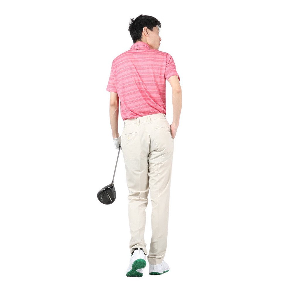 スリクソン（SRIXON）（メンズ）ゴルフウェア 半袖 松山英樹プロレプリカモデル 吸汗速乾 メッシュボーダープリントシャツ RGMXJA16 PKWH