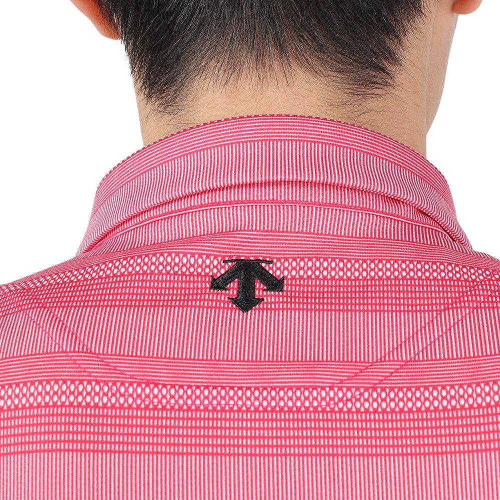 スリクソン（SRIXON）（メンズ）ゴルフウェア 半袖 松山英樹プロレプリカモデル 吸汗速乾 メッシュボーダープリントシャツ RGMXJA16 PKWH