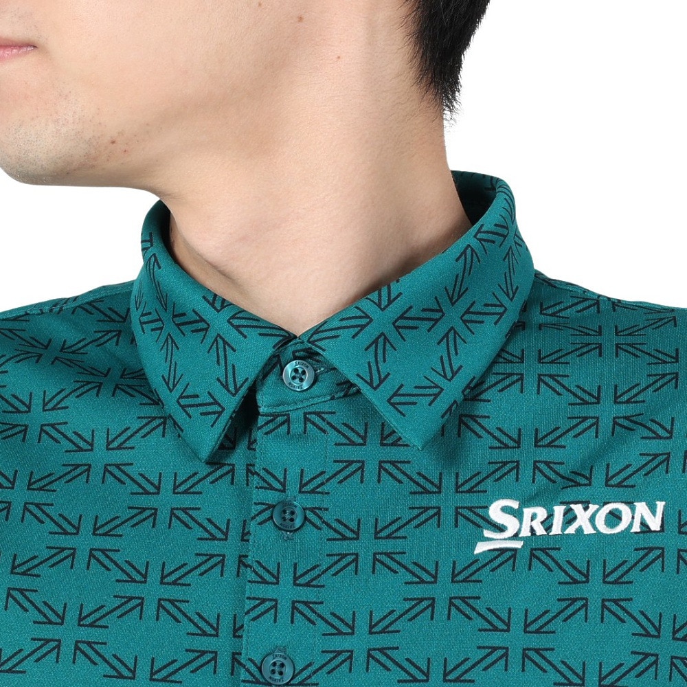 スリクソン（SRIXON）（メンズ）ゴルフウェア 松山英樹プロ レプリカモデル 吸汗速乾 半袖プリントシャツ RGMXJA18 GR00