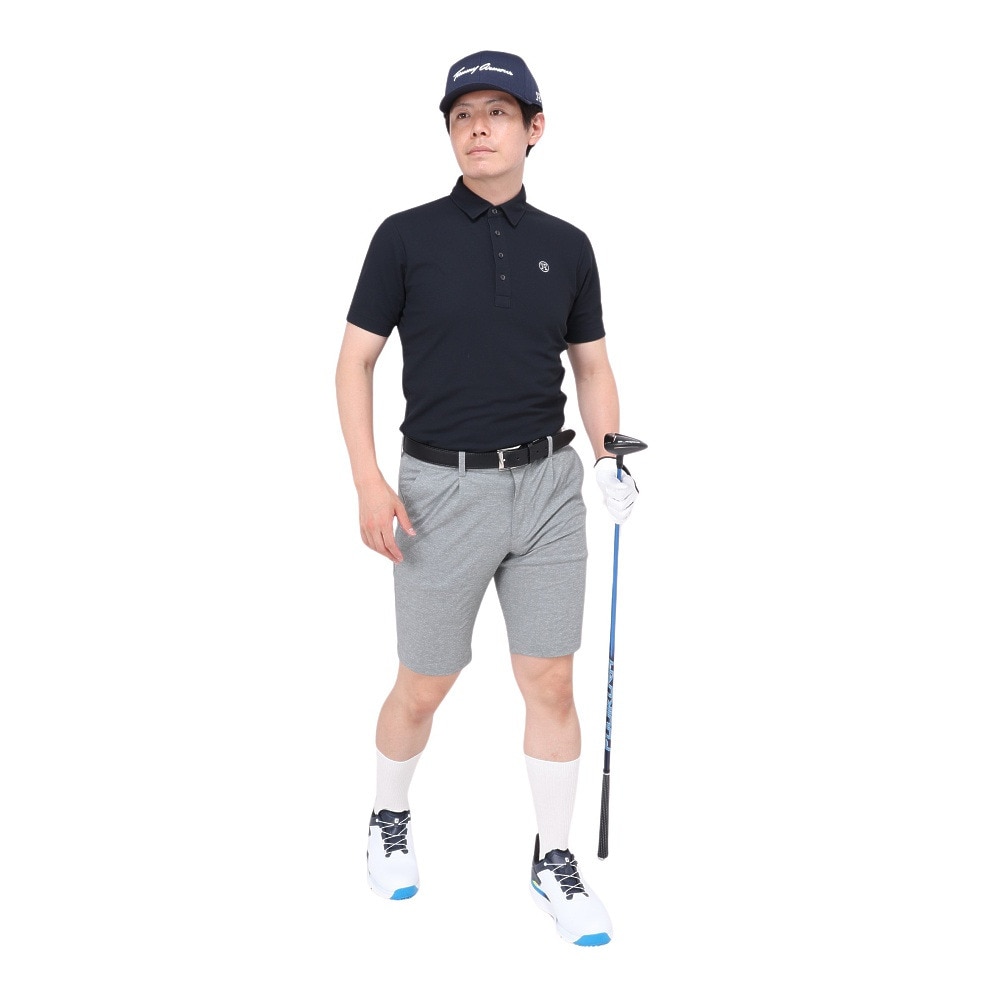 トミーアーマー（Tommy Armour）（メンズ）ゴルフウェア 半袖 ベーシックショートスリーブポロシャツ TAES24B030100 BLK