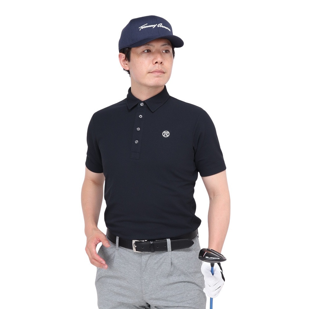 トミーアーマー（Tommy Armour）（メンズ）ゴルフウェア 半袖 ベーシックショートスリーブポロシャツ TAES24B030100 BLK