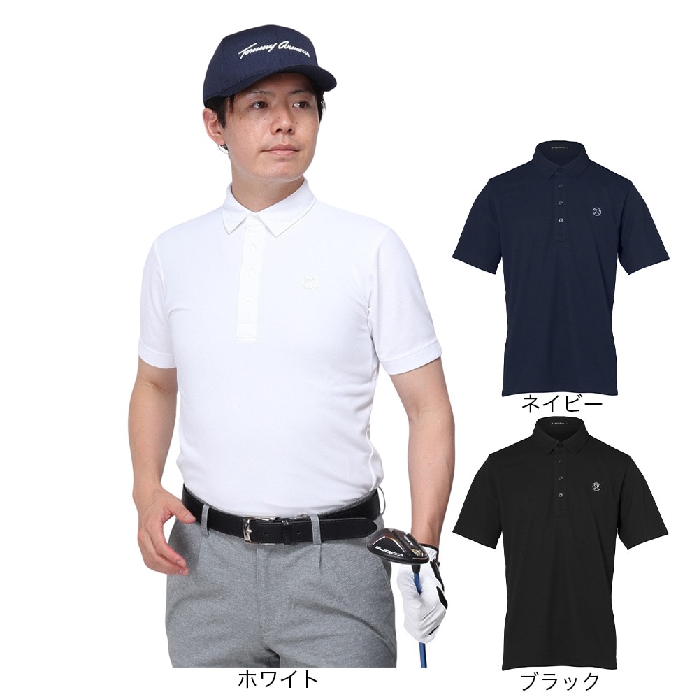 トミーアーマー（Tommy Armour）（メンズ）ゴルフウェア 半袖 ベーシックショートスリーブポロシャツ TAES24B030100 BLK