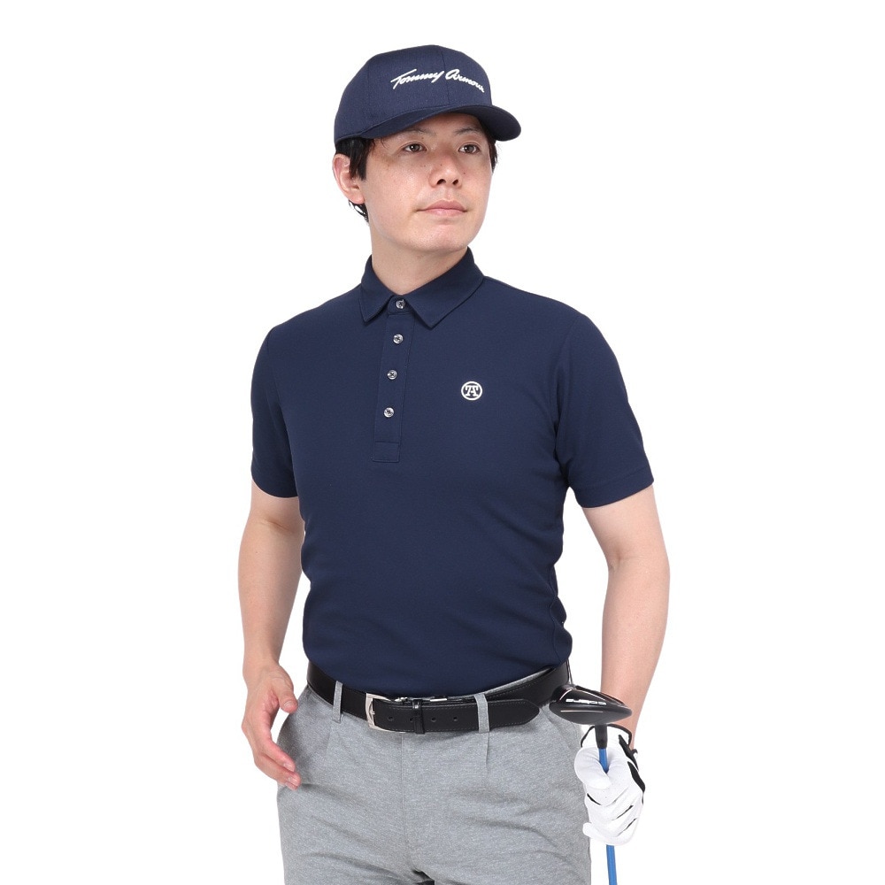 トミーアーマー（Tommy Armour）（メンズ）ゴルフウェア 半袖 ベーシックショートスリーブポロシャツ TAES24B030100 NVY