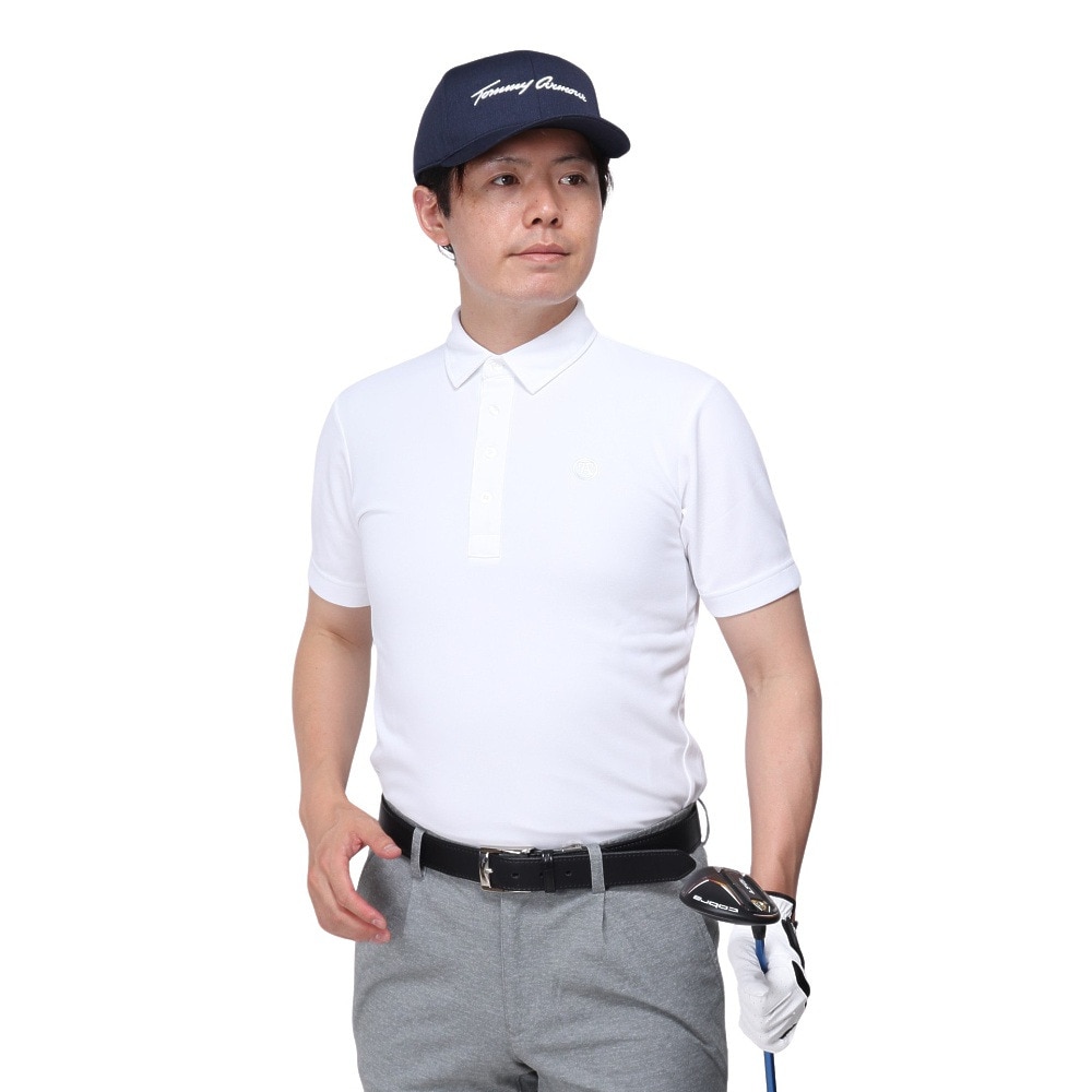 トミーアーマー（Tommy Armour）（メンズ）ゴルフウェア 半袖 ベーシックショートスリーブポロシャツ TAES24B030100 WHT