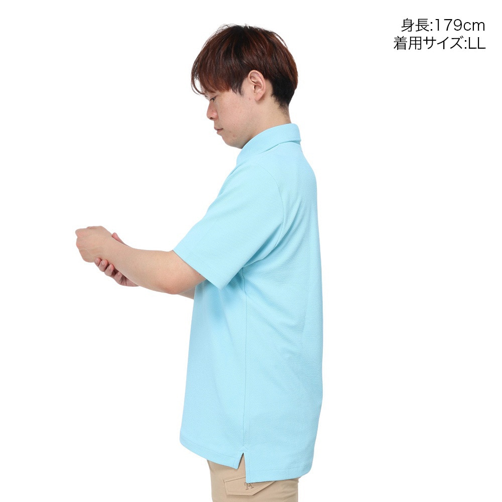 トミーアーマー（Tommy Armour）（メンズ）ゴルフウェア 吸汗速乾 JAQ Waffle 半袖ポロ TANB24S030006 BLU