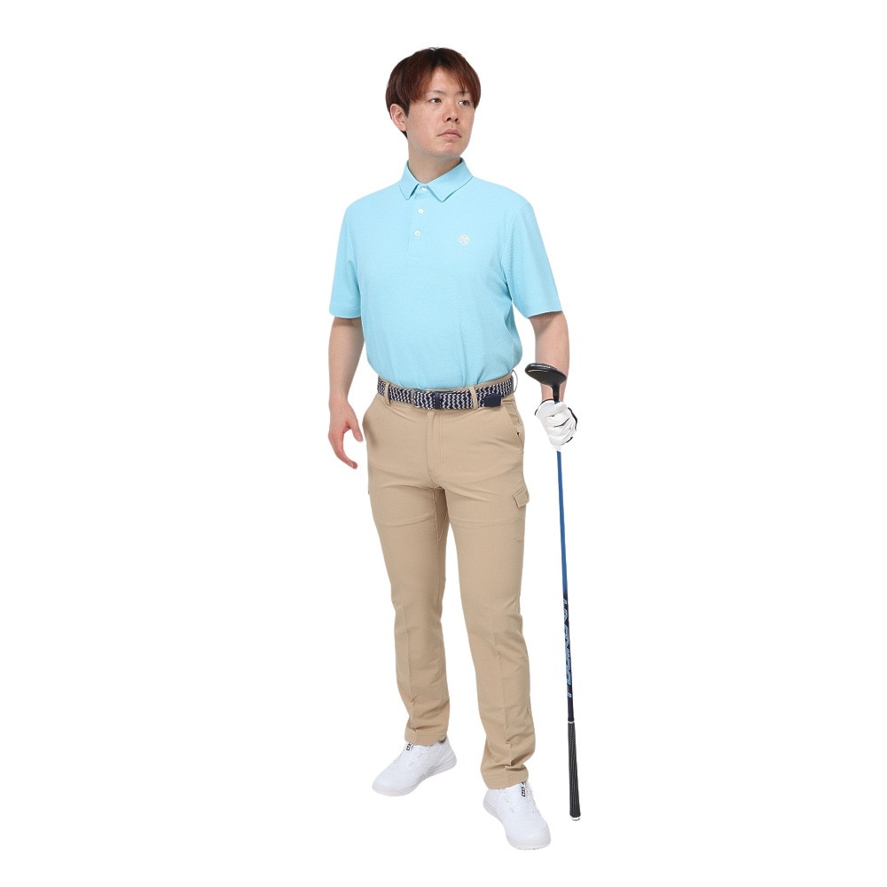 トミーアーマー（Tommy Armour）（メンズ）ゴルフウェア 吸汗速乾 JAQ Waffle 半袖ポロ TANB24S030006 BLU