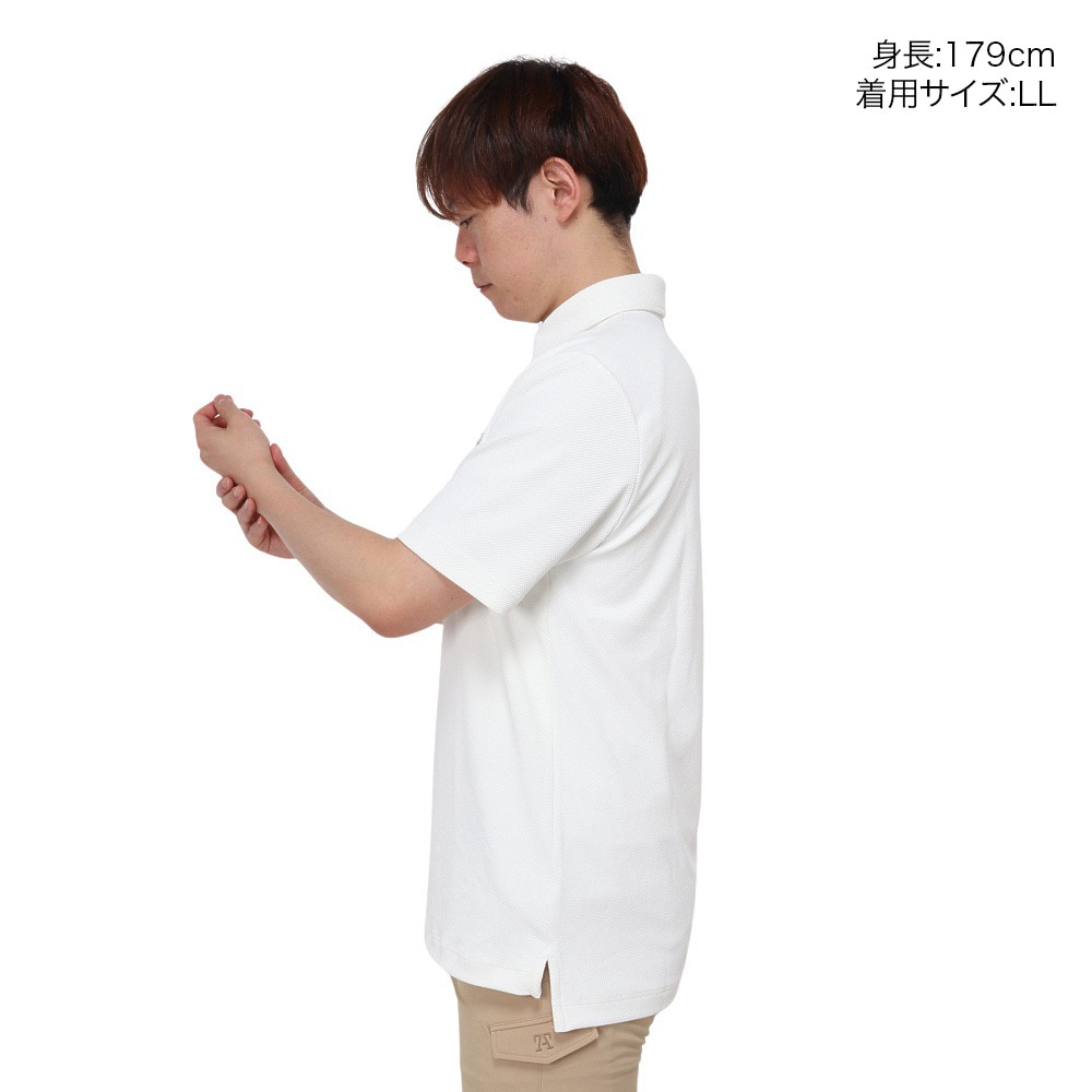 トミーアーマー（Tommy Armour）（メンズ）ゴルフウェア 吸汗速乾 JAQ Waffle 半袖ポロ TANB24S030006 WHT