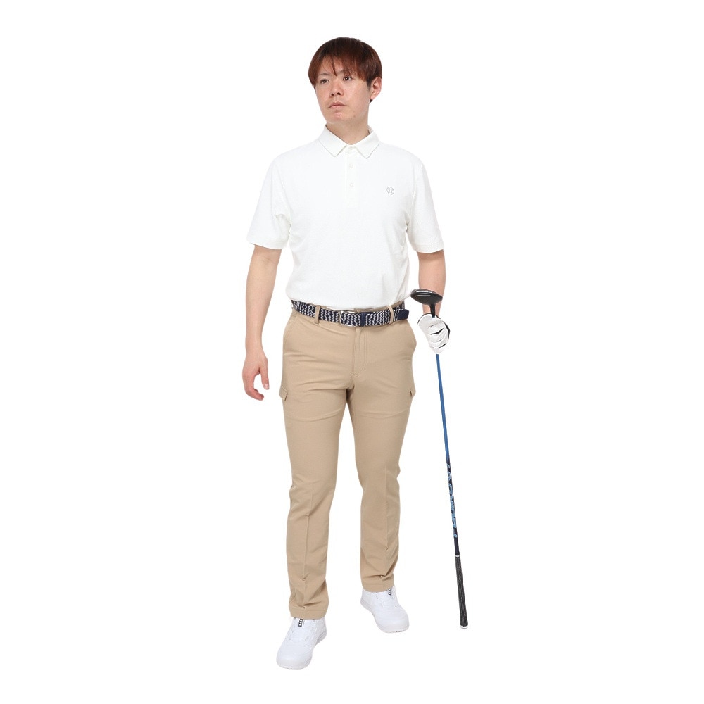 トミーアーマー（Tommy Armour）（メンズ）ゴルフウェア 吸汗速乾 JAQ Waffle 半袖ポロ TANB24S030006 WHT