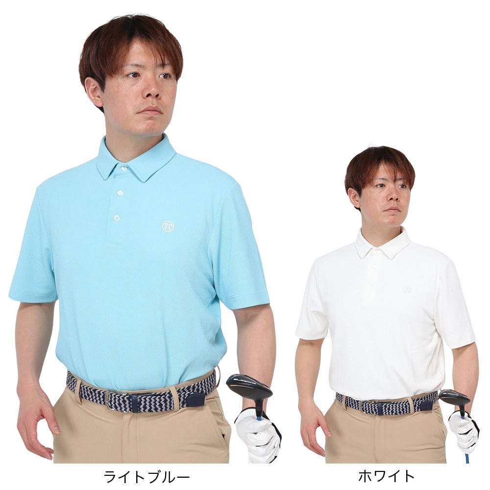トミーアーマー（Tommy Armour）（メンズ）ゴルフウェア 吸汗速乾 JAQ Waffle 半袖ポロ TANB24S030006 BLU
