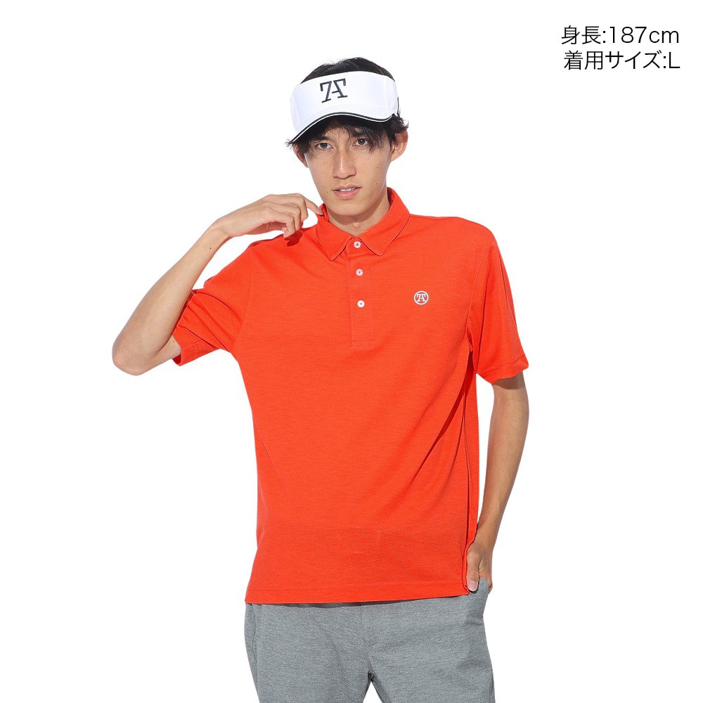 トミーアーマー（Tommy Armour）（メンズ）ゴルフウェア 吸水速乾 Lt. Slub ショートスリーブポロシャツ TANB24S030008 ORG