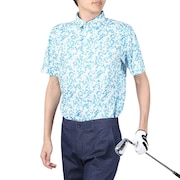 トミーアーマー（Tommy Armour）（メンズ）ゴルフウェア 半袖 接触冷感 フラワープリントショートスリーブポロシャツ TANB24S030010 BLU