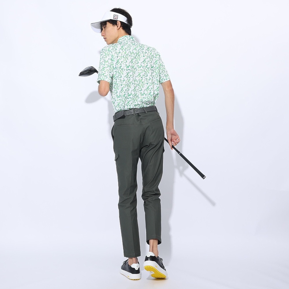 トミーアーマー（Tommy Armour）（メンズ）ゴルフウェア 半袖 接触冷感 フラワープリントショートスリーブポロシャツ TANB24S030010 GRN