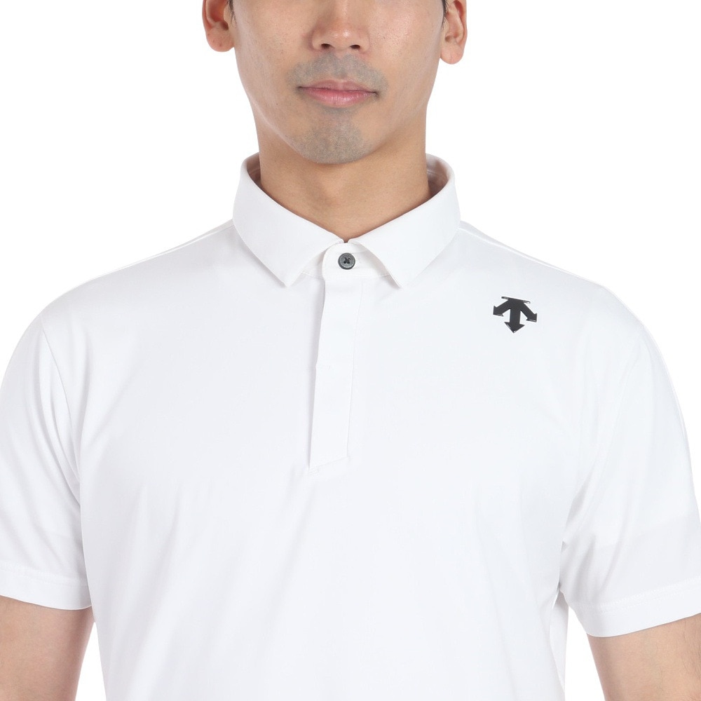 デサントゴルフ（DESCENTEGOLF）（メンズ）ゴルフウェア 吸汗速乾 BASIC SERIES 半袖シャツ DGMXJA05 WH00