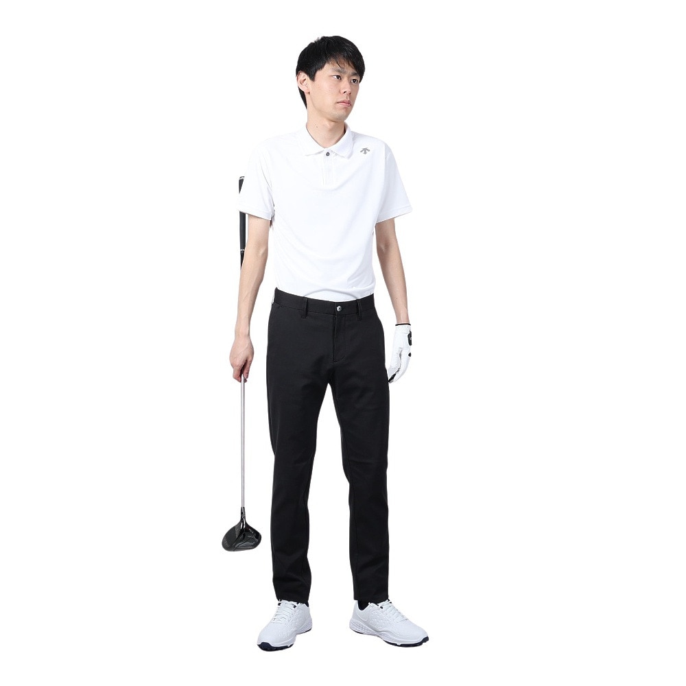 デサントゴルフ（DESCENTEGOLF）（メンズ）ゴルフウェア 吸汗速乾 鹿の子半袖シャツ DGMXJA15 WH00