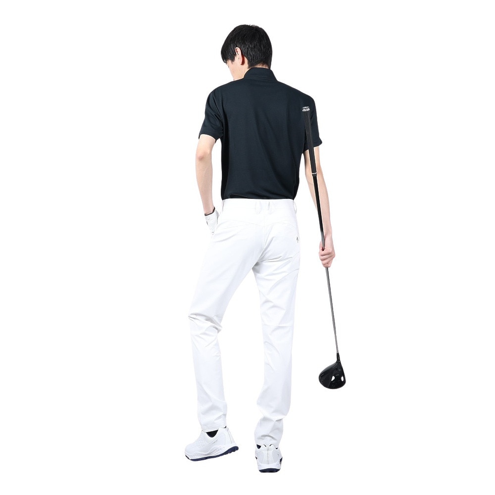 デサントゴルフ（DESCENTEGOLF）（メンズ）ゴルフウェア ハーフジップ半袖シャツ DGMXJA22 BK00