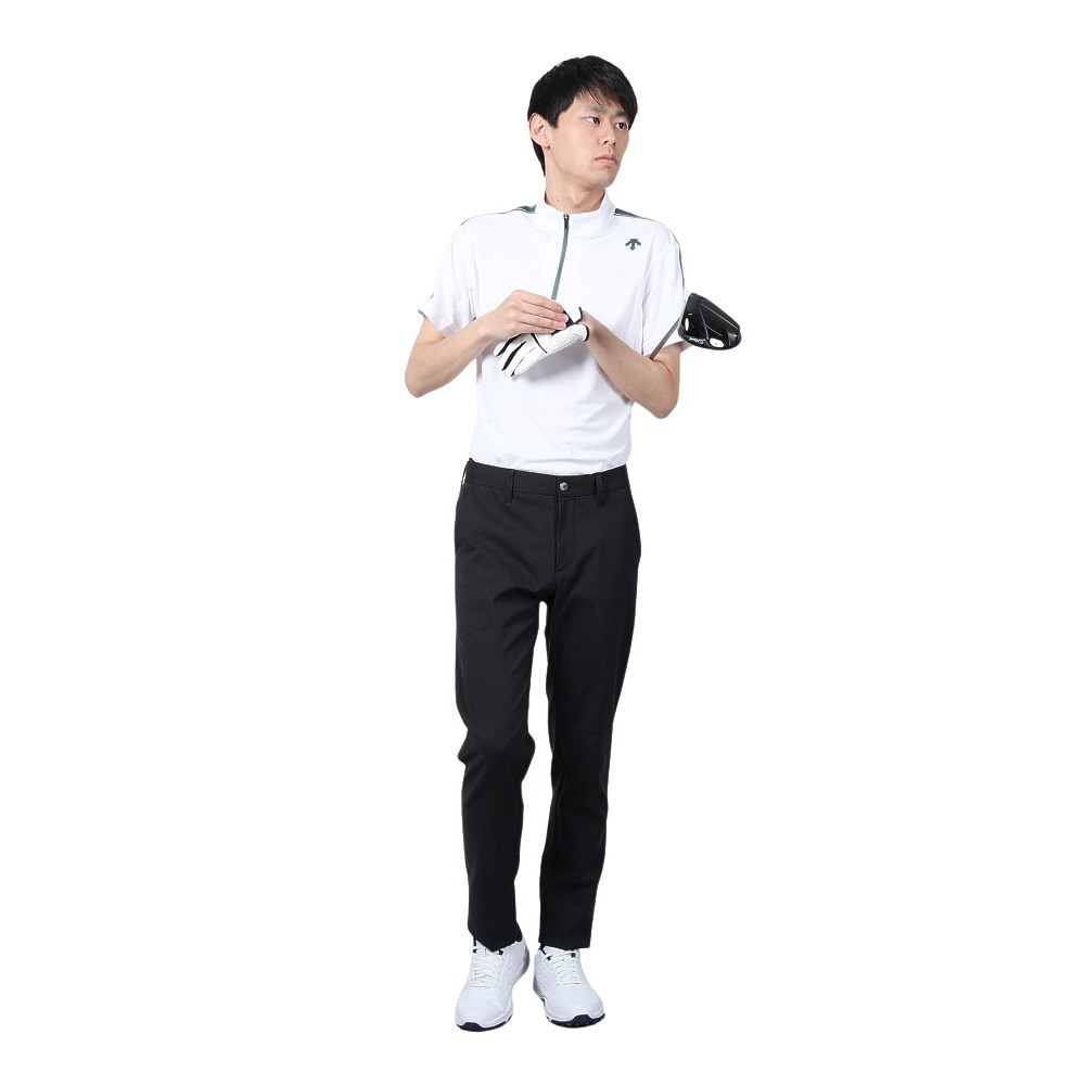 デサントゴルフ（DESCENTEGOLF）（メンズ）ゴルフウェア ハーフジップ半袖シャツ DGMXJA22 WH00