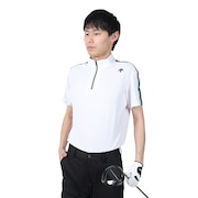 デサントゴルフ（DESCENTEGOLF）（メンズ）ゴルフウェア ハーフジップ半袖シャツ DGMXJA22 WH00