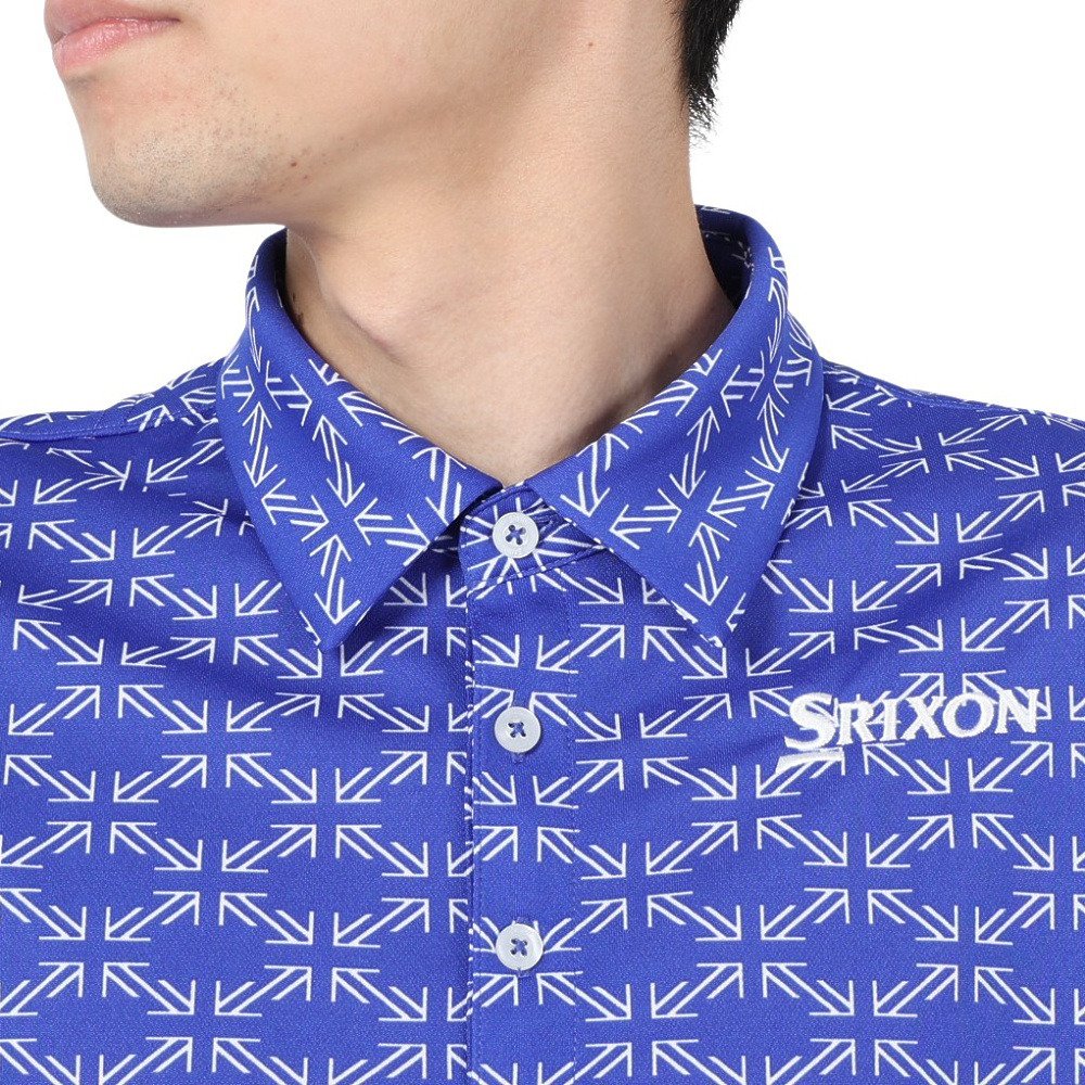 スリクソン（SRIXON）（メンズ）ゴルフウェア 松山英樹プロ レプリカモデル 吸汗速乾 半袖プリントシャツ RGMXJA18 BL00