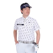 ルコックスポルティフ（lecoqsportif）（メンズ）ゴルフウェア 吸汗速乾 ストレッチフォーサー 小柄半袖シャツ QGMXJA06 WH00