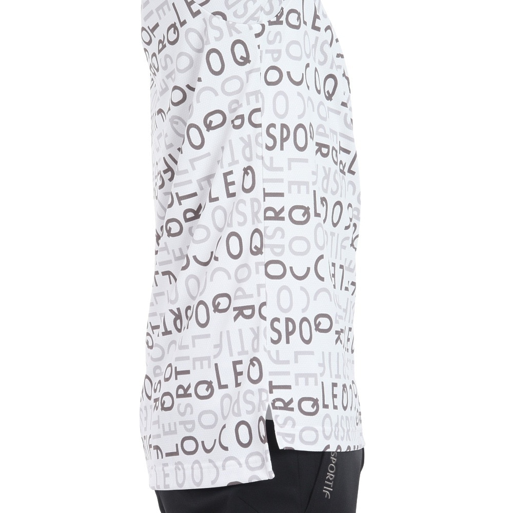 ルコックスポルティフ（lecoqsportif）（メンズ）ゴルフウェア 吸汗速乾 高通気プリント半袖シャツ QGMXJA52 WH00