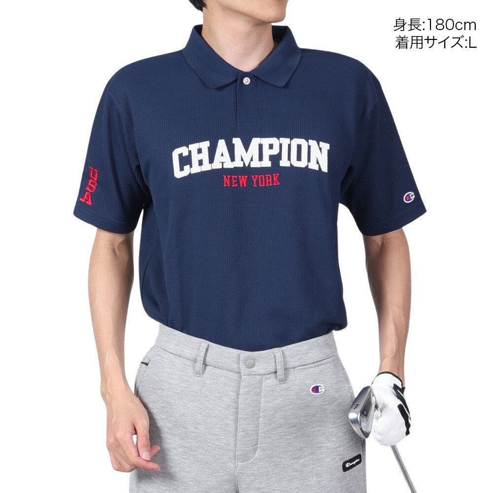 チャンピオン（CHAMPION）（メンズ）ゴルフウェア 半袖 ポロシャツ C3-ZG308 370