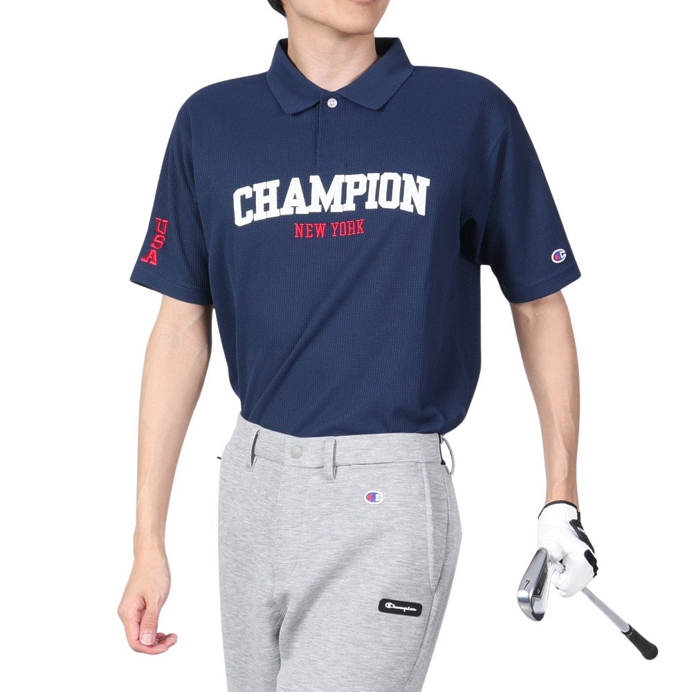 チャンピオン（CHAMPION）（メンズ）ゴルフウェア 半袖 ポロシャツ C3-ZG308 370