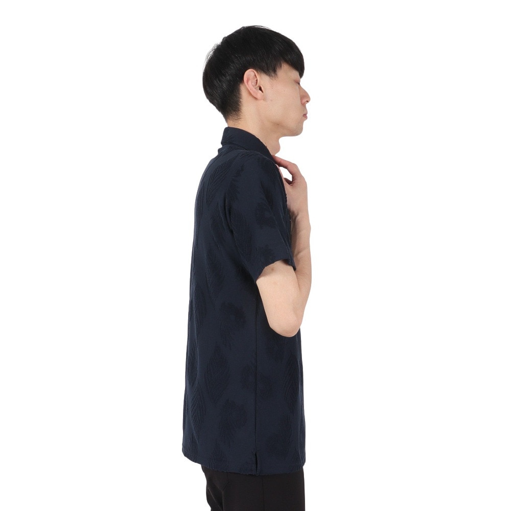 モコ（MOCO）（メンズ）ゴルフウェア ボタニカル パイル 半袖シャツ 21-2241341-98