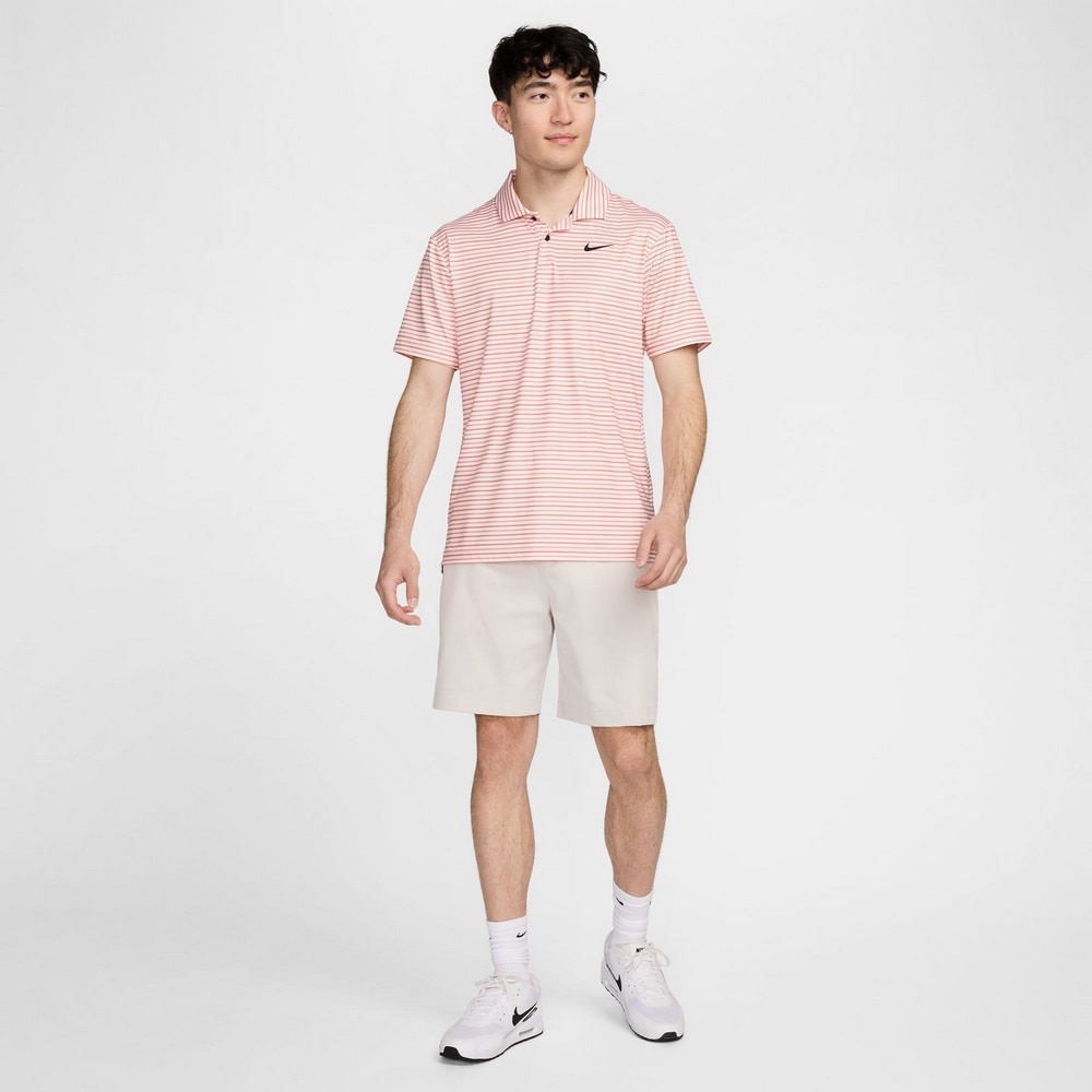 ナイキ（NIKE）（メンズ）ゴルフウェア 速乾 ドライフィット ツアー ストライプ 半袖ポロシャツ FD5932-812
