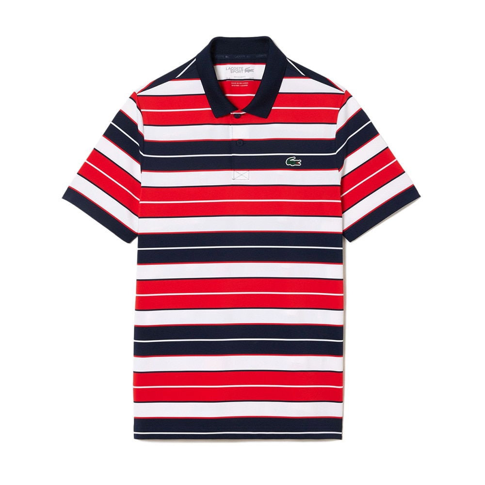 ラコステ（LACOSTE）（メンズ）ゴルフウェア ウルトラドライストレッチボーダーポロ DH7497-99-IQD