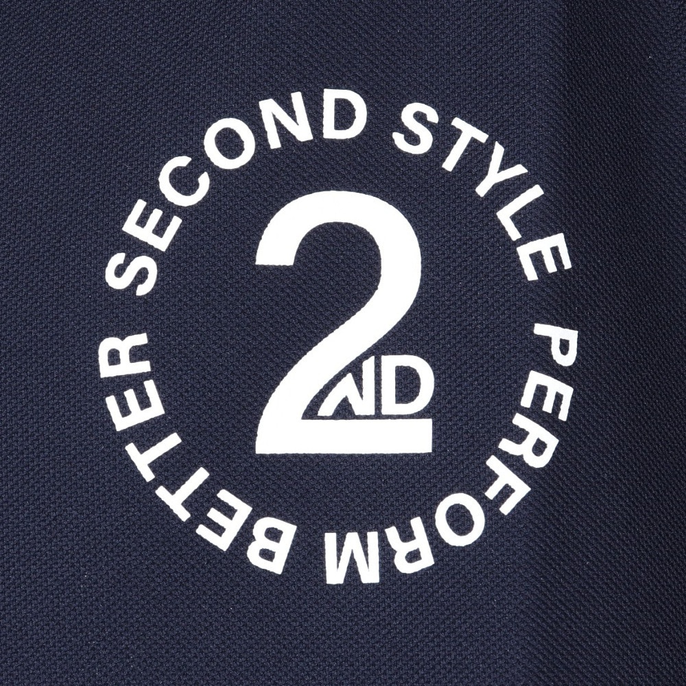Second Style（Second Style）（メンズ）ゴルフウェア 吸水速乾 バックロゴビッグ 半袖ポロシャツ 242222-NVY