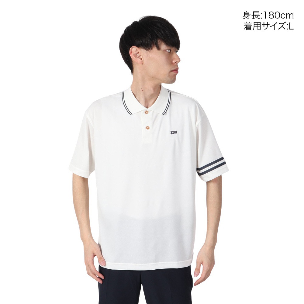ROSASEN（メンズ）ゴルフウェア 鹿の子ストレッチ 半袖ポロシャツ 044-22742-005-24AW