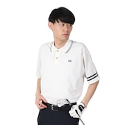 (メンズ)ゴルフウェア 鹿の子ストレッチ 半袖ポロシャツ 044-22742-005-24AW