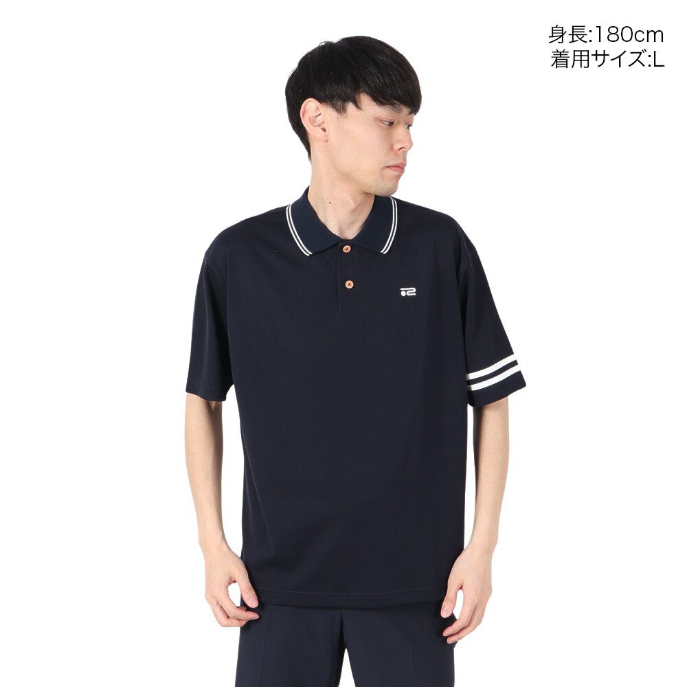 ROSASEN（メンズ）ゴルフウェア 鹿の子ストレッチ 半袖ポロシャツ 044-22742-098-24AW
