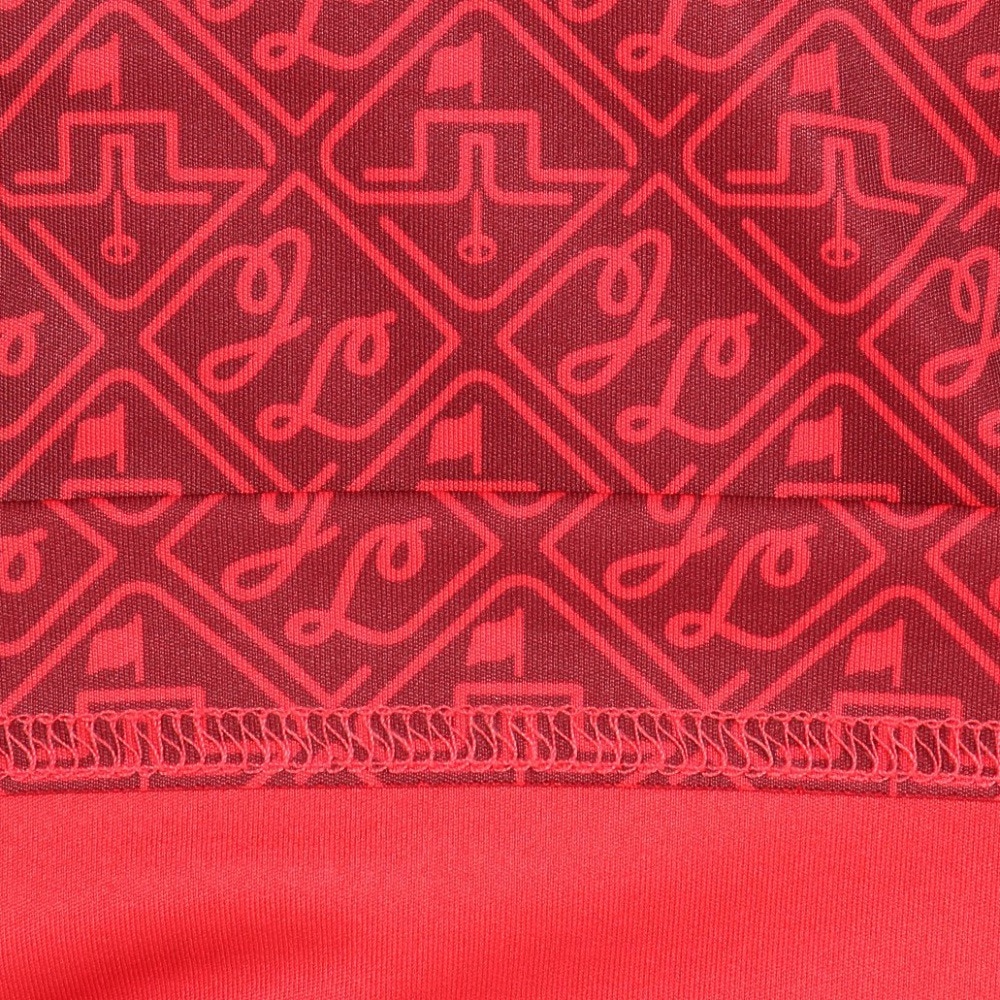 J.LINDEBERG（メンズ）ゴルフウェア 吸水速乾 シーズンプリント袖 ロゴ刺繍 半袖 ポロシャツ 071-22840-068