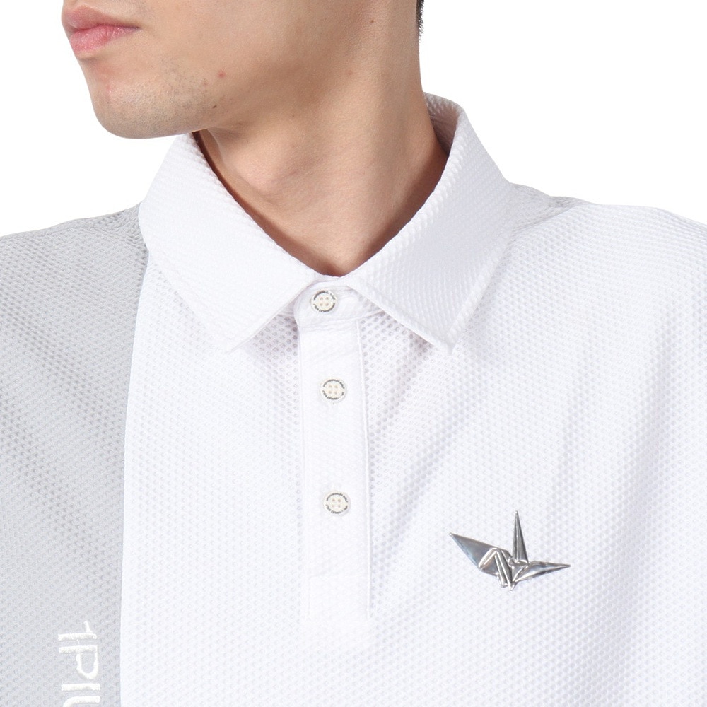 ウノ ピゥ ウノ ウグァーレ トレ（1PIU1UGUALE3）（メンズ）ゴルフウェア ポロシャツ STRIPE SWITCH GRT215 WHT