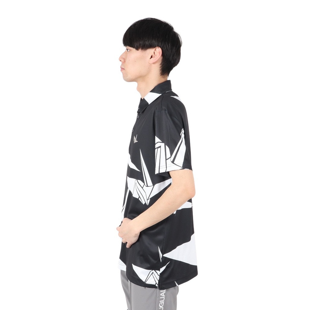 ウノ ピゥ ウノ ウグァーレ トレ（1PIU1UGUALE3）（メンズ）ゴルフウェア ポロシャツ 折り紙 CRANE GRT220 BLK