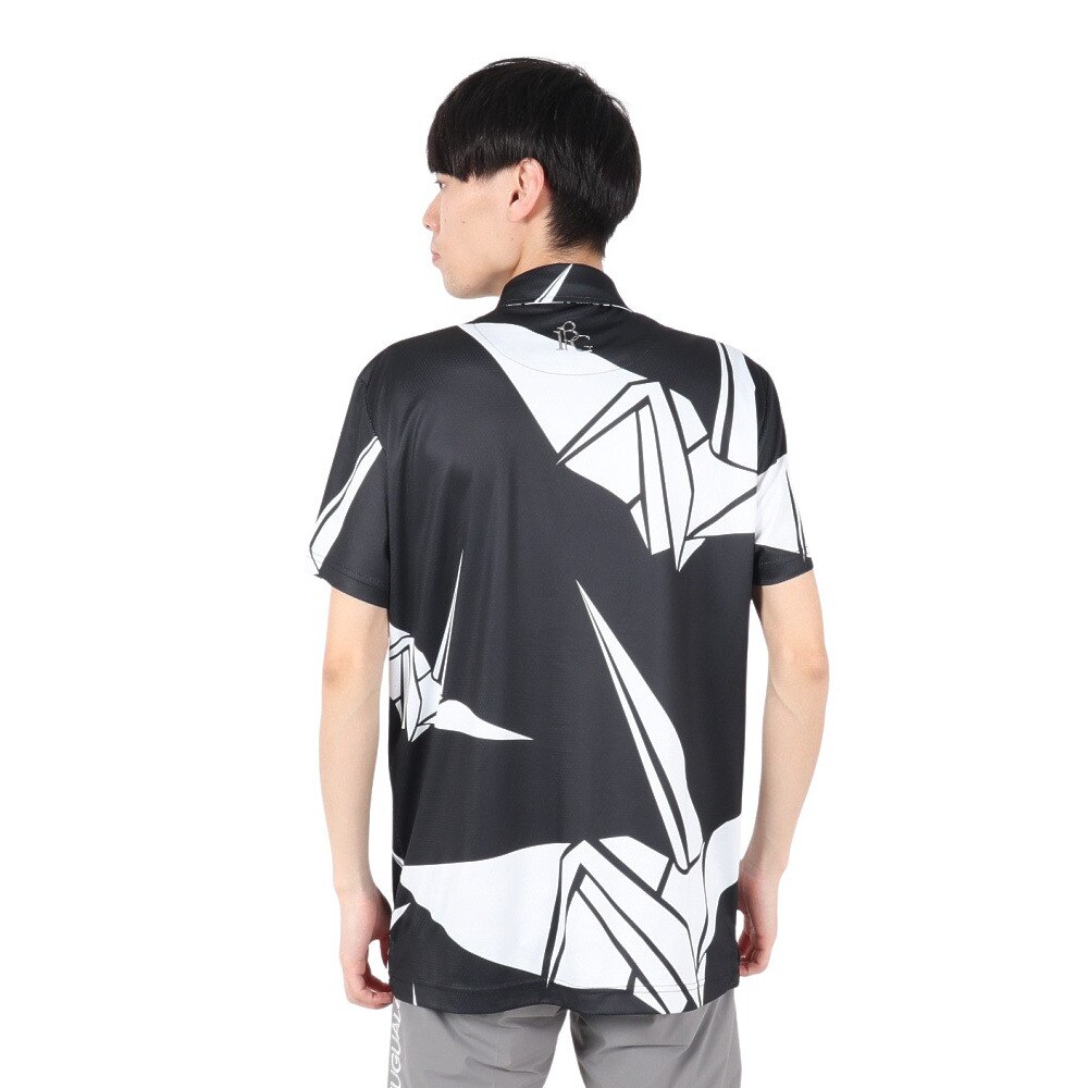 ウノ ピゥ ウノ ウグァーレ トレ（1PIU1UGUALE3）（メンズ）ゴルフウェア ポロシャツ 折り紙 CRANE GRT220 BLK