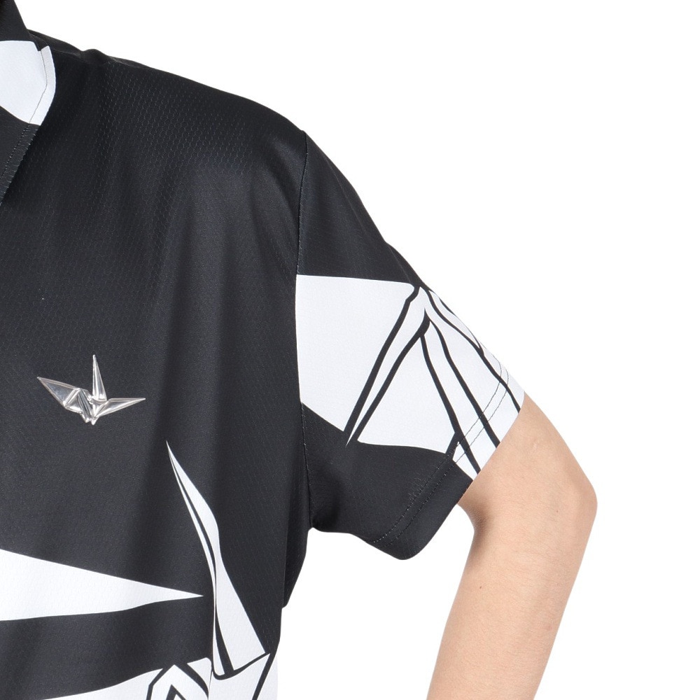 ウノ ピゥ ウノ ウグァーレ トレ（1PIU1UGUALE3）（メンズ）ゴルフウェア ポロシャツ 折り紙 CRANE GRT220 BLK