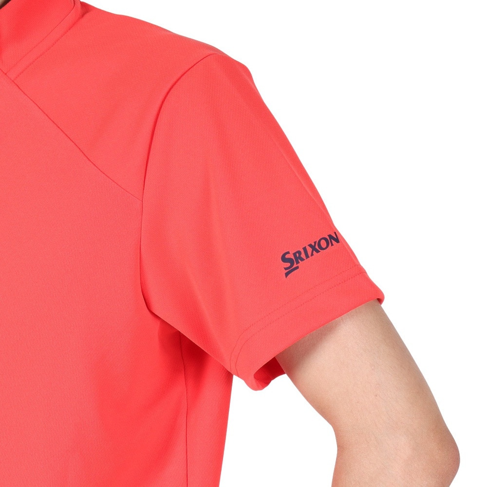 スリクソン（SRIXON）（メンズ）ゴルフウェア 吸汗速乾 エクシードライジップアップ半袖シャツ RGMVJA08 RD00