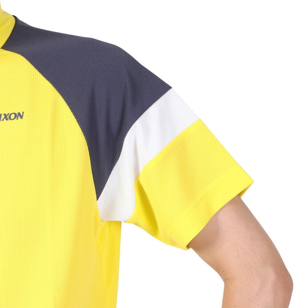 スリクソン（SRIXON）（メンズ）ゴルフウェア 吸汗速乾 モックネック 三段配色ワッフルメッシュ半袖シャツ RGMVJA10 YL00