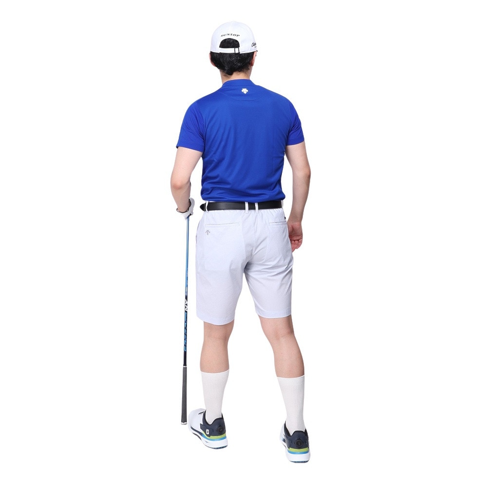スリクソン（SRIXON）（メンズ）ゴルフウェア 吸汗速乾 モックネック バイアスプリント 半袖シャツ RGMVJA16 BL00