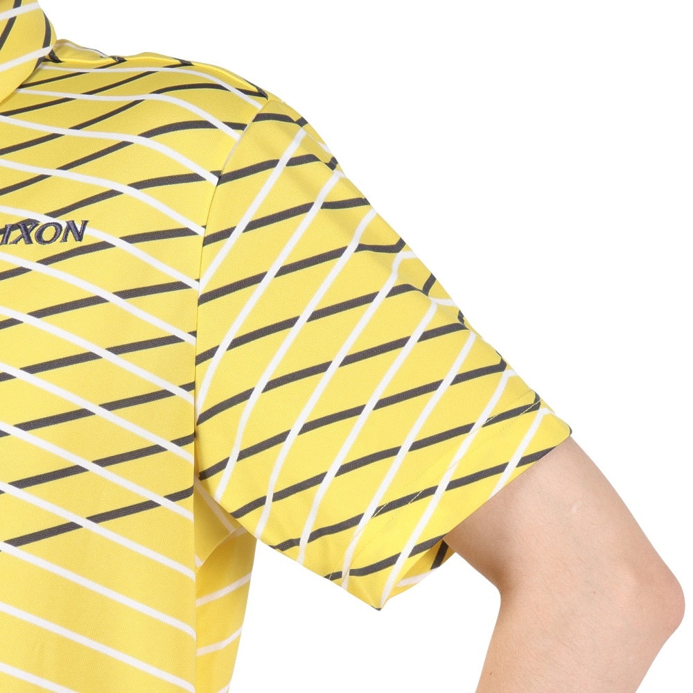 スリクソン（SRIXON）（メンズ）ゴルフウェア 半袖 吸汗速乾 クロスラインパネルプリントシャツ RGMVJA23 YL00