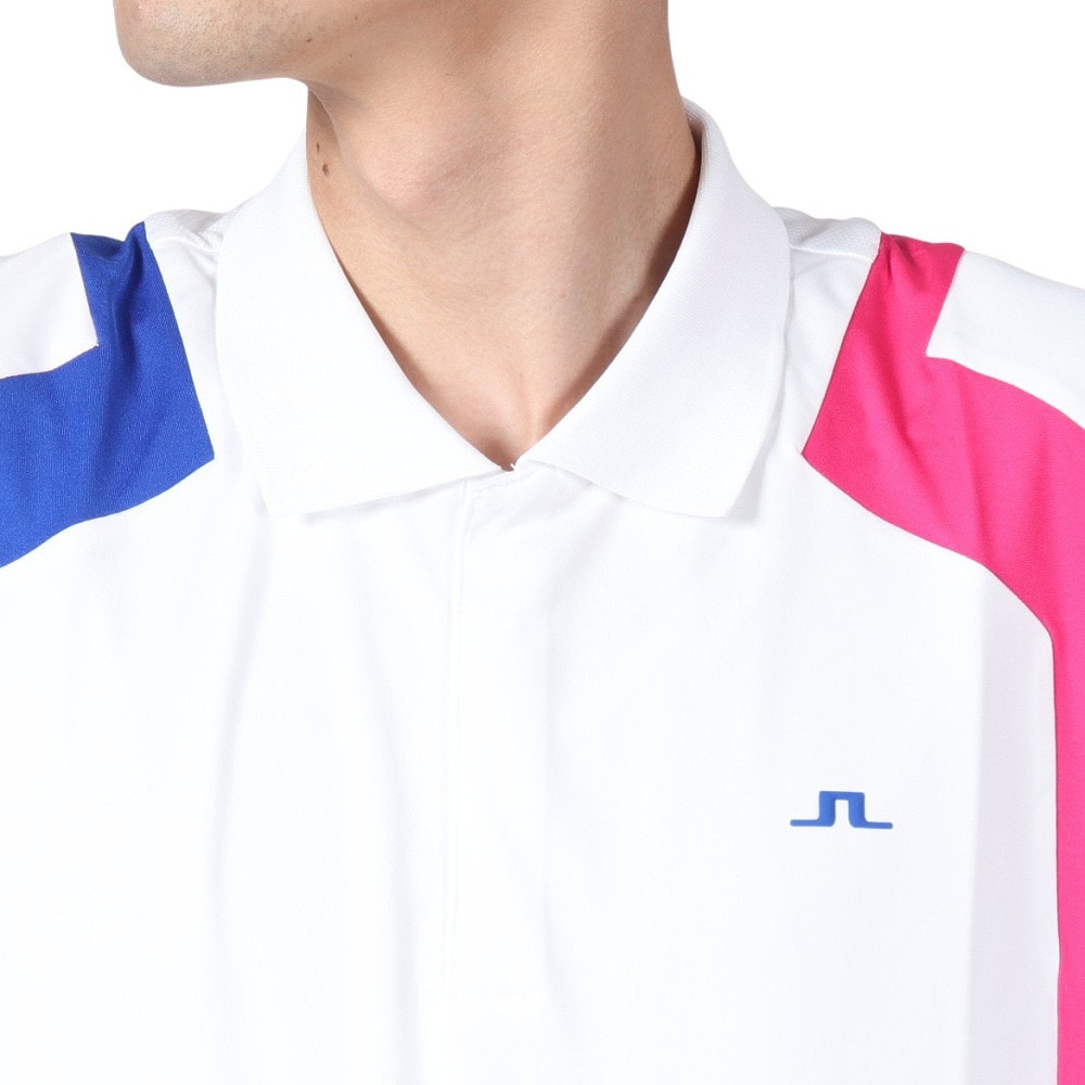 J.LINDEBERG（メンズ）ゴルフウェア 吸汗速乾 ショルダー ブリッジ 半袖ポロシャツ 071-22845-004